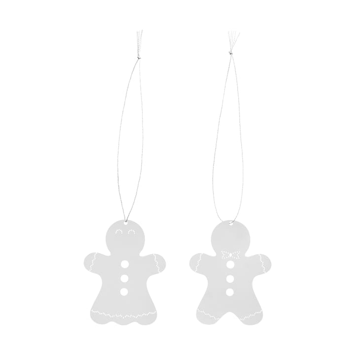Christmas deco gingerbread 6 cm - Stainless steel - Cooee Design