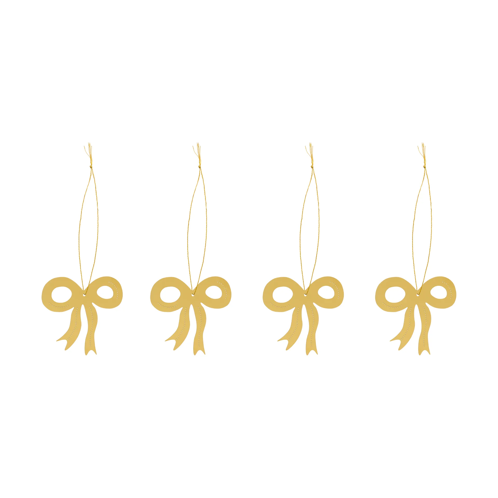 Christmas deco rosette 6 cm, Brass Cooee Design