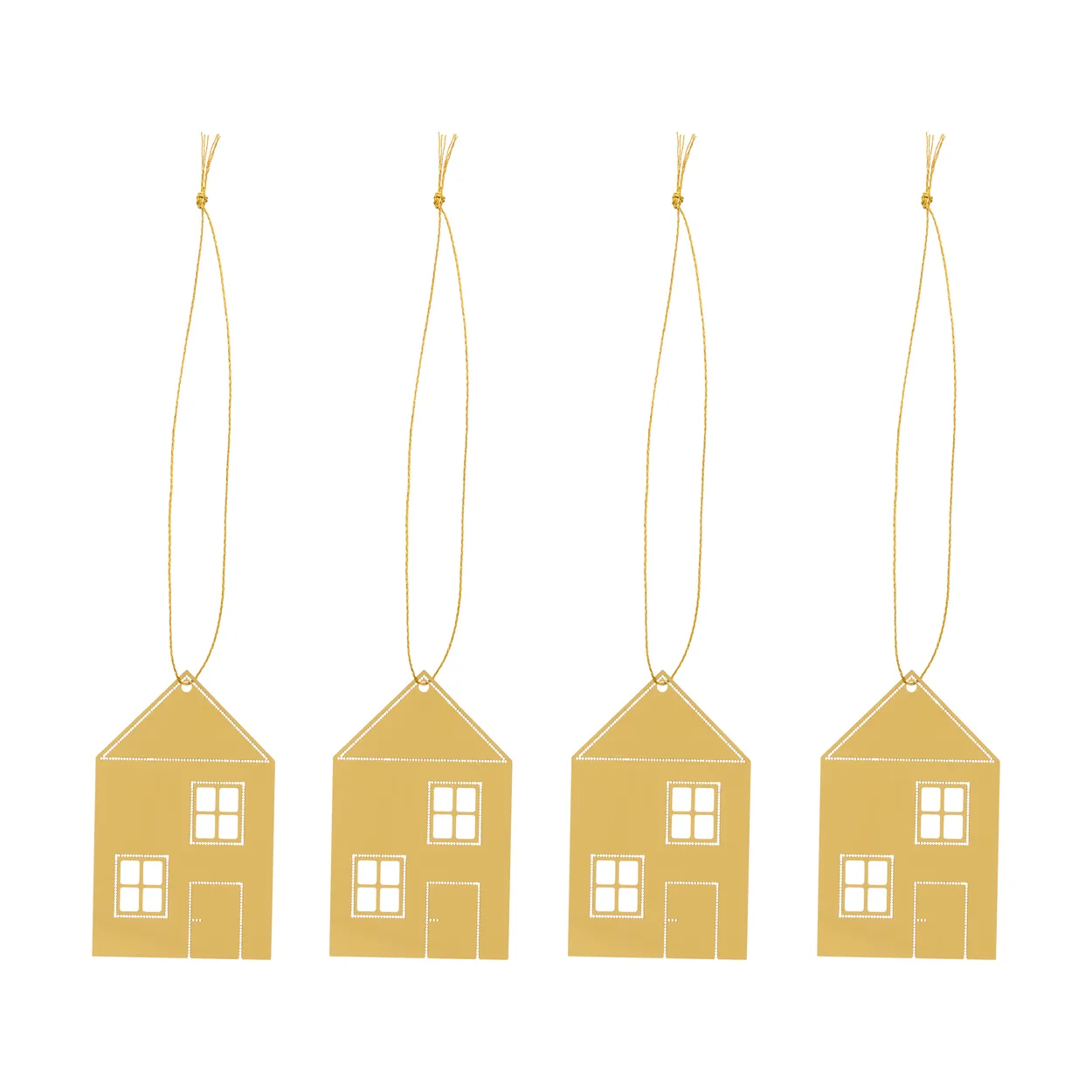 Cooee Design Christmas deco Town house 6 cm Brass | Scandinavian Design | Decorative accessories | Gold-coloured