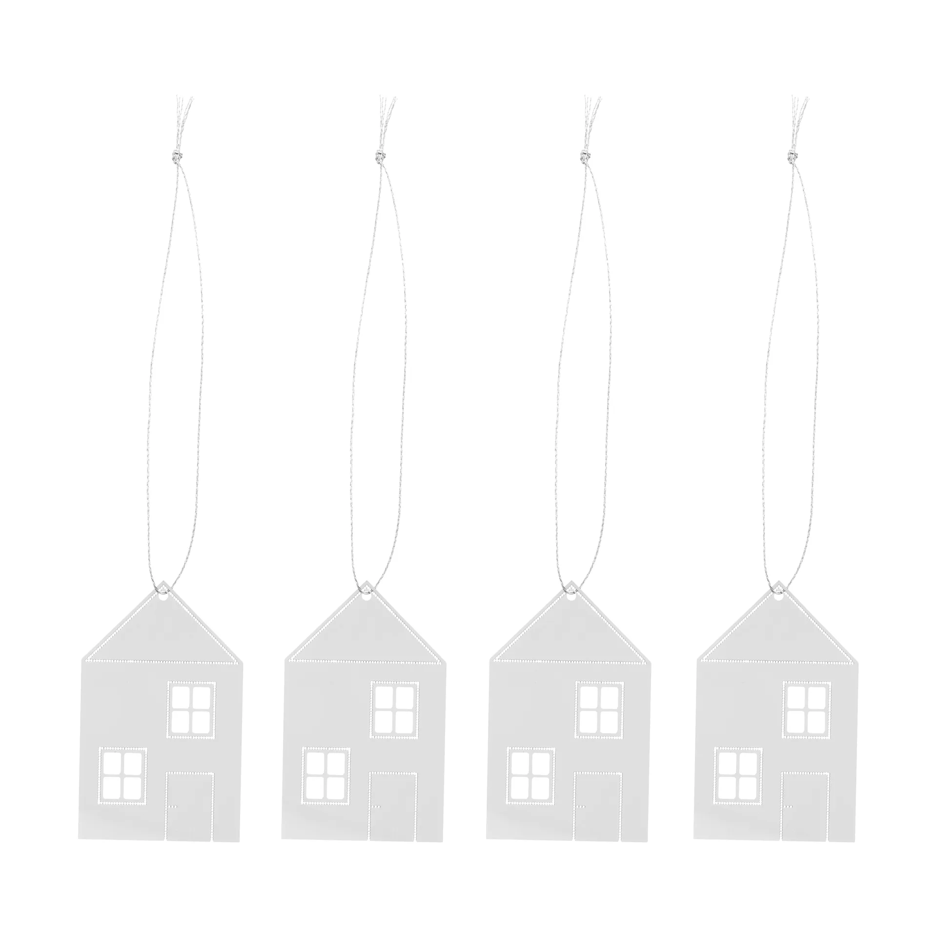 Christmas deco Town house 6 cm, Stainless steel Cooee Design