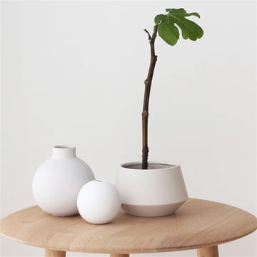 Convex flower pot 17 cm - white - Cooee Design