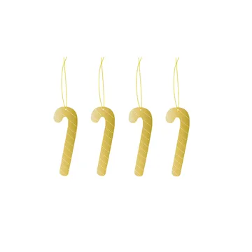 Cooee bauble brass 4-pack - Candy cane - Cooee Design