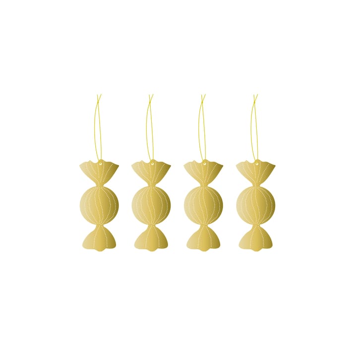 Cooee bauble brass 4-pack - Caramel - Cooee Design