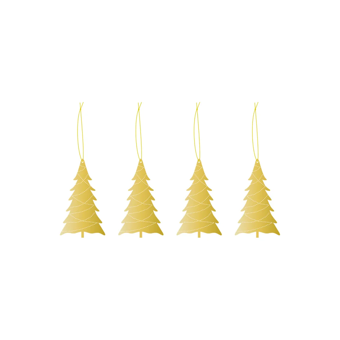 Cooee bauble brass 4-pack, Tree Cooee Design