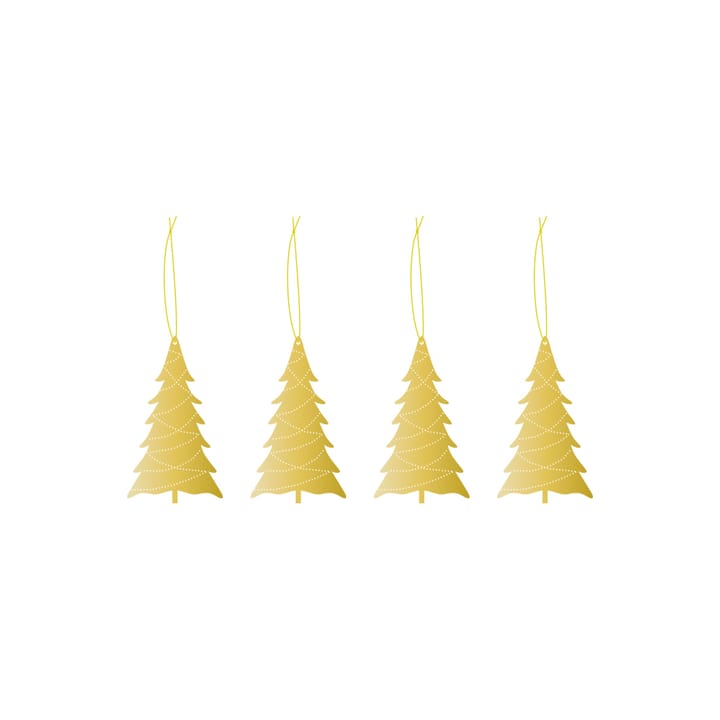 Cooee bauble brass 4-pack - Tree - Cooee Design