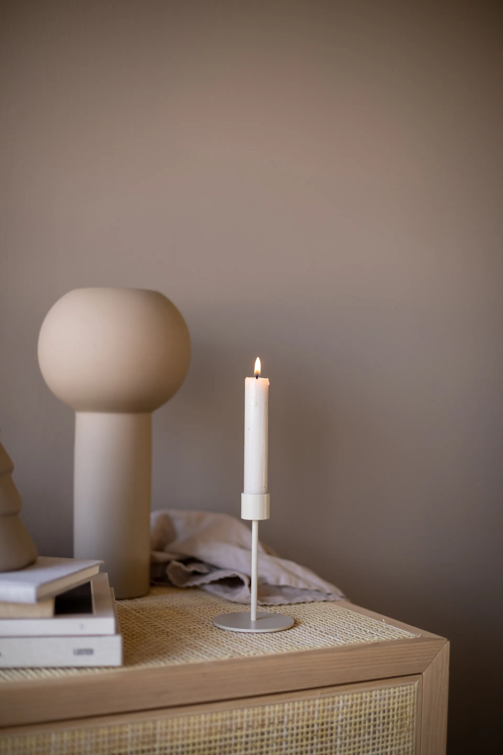 Cooee candle sticks 13 cm, Sand Cooee Design