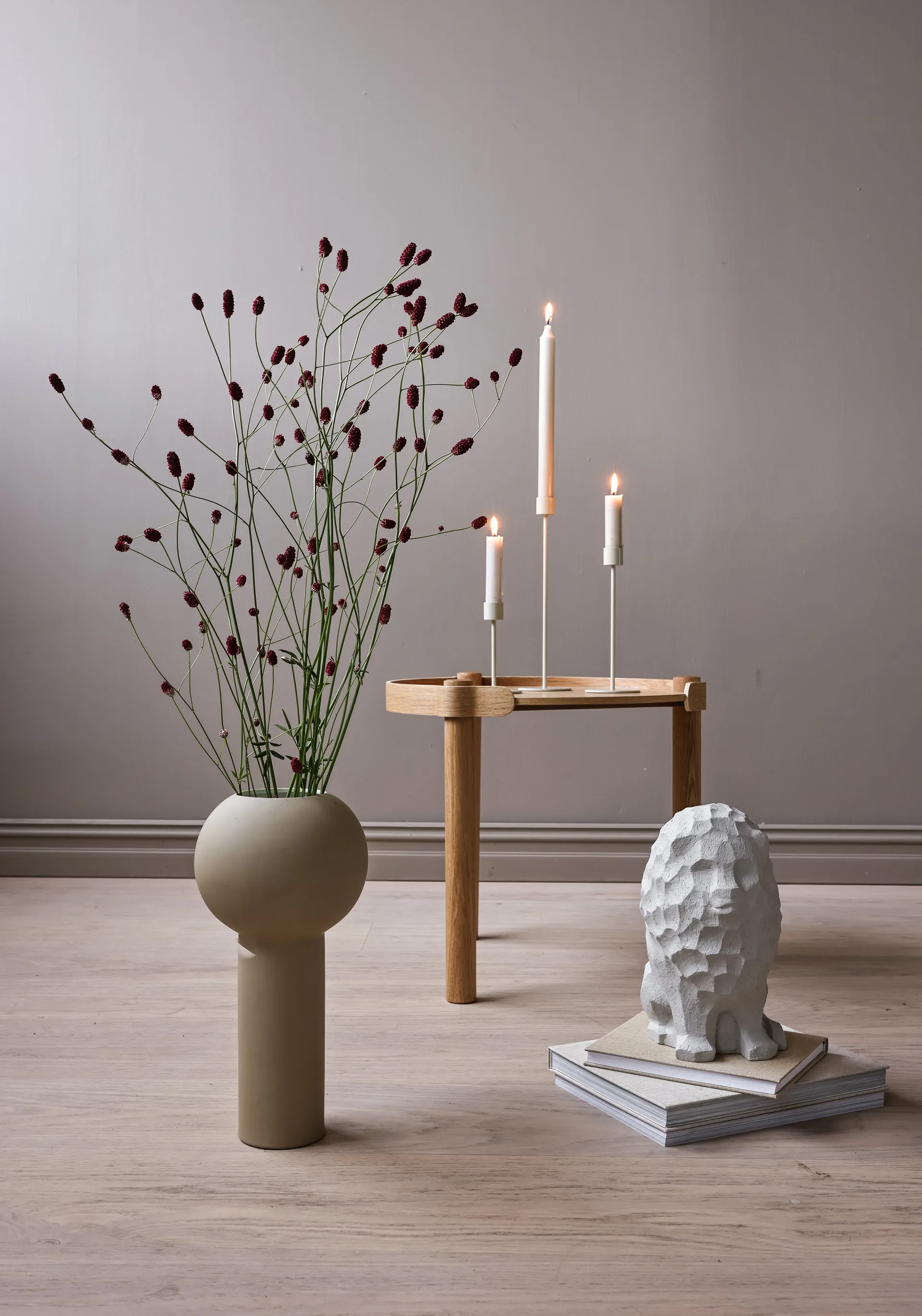 Cooee candle sticks 13 cm, Sand Cooee Design