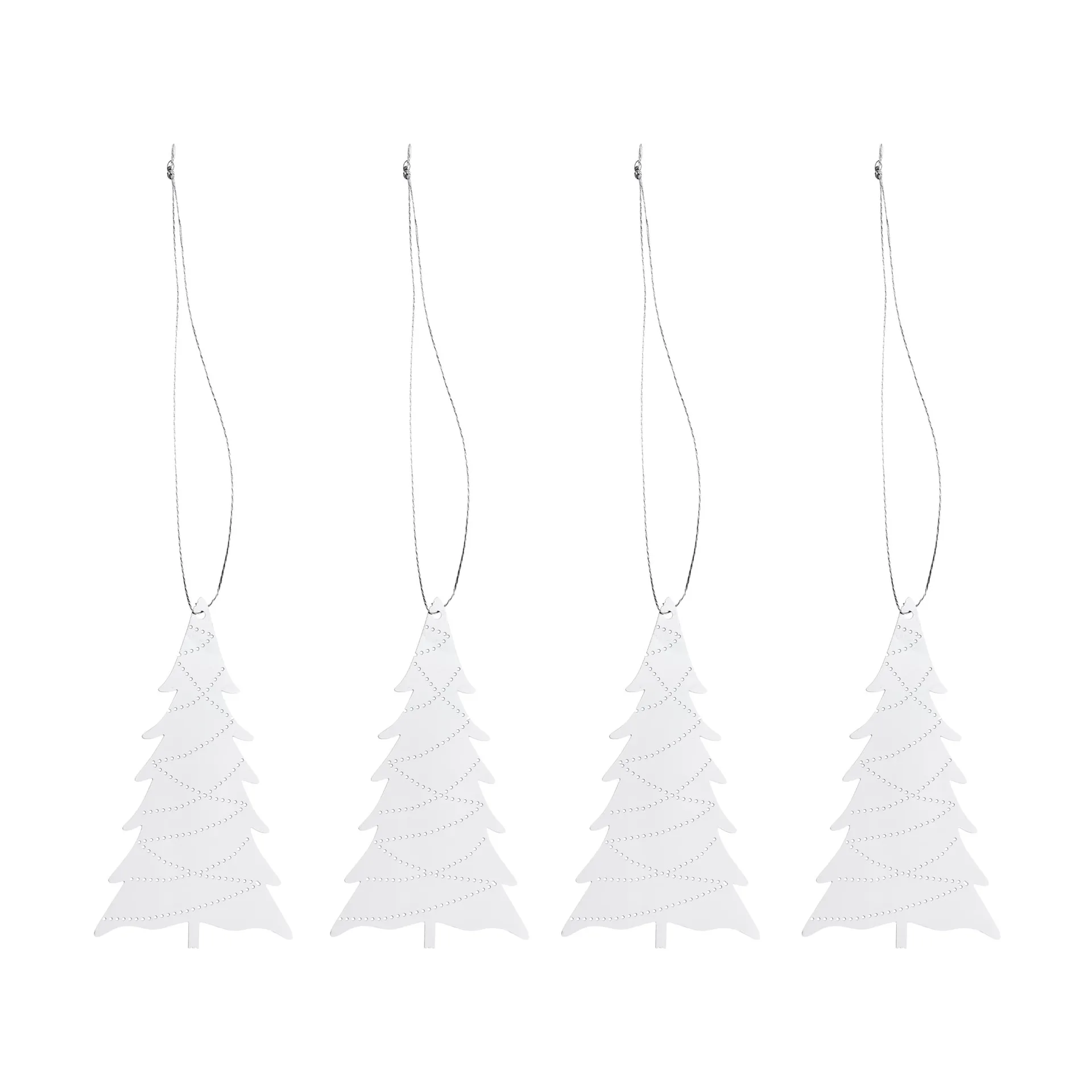 Cooee Christmas ornaments stainless steel 4-pack, Tree Cooee Design