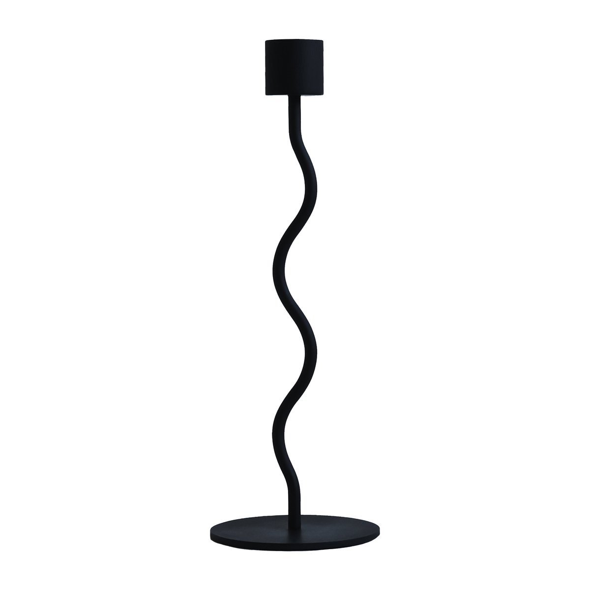Cooee Design Curved candle holder 23 cm Black | Scandinavian Design | Candle holders | Black