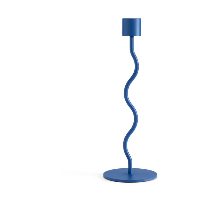 Curved candle holder 23 cm - Cobalt Blue - Cooee Design