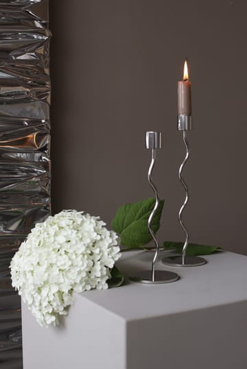 Curved candle holder 23 cm - Rostfritt stål - Cooee Design