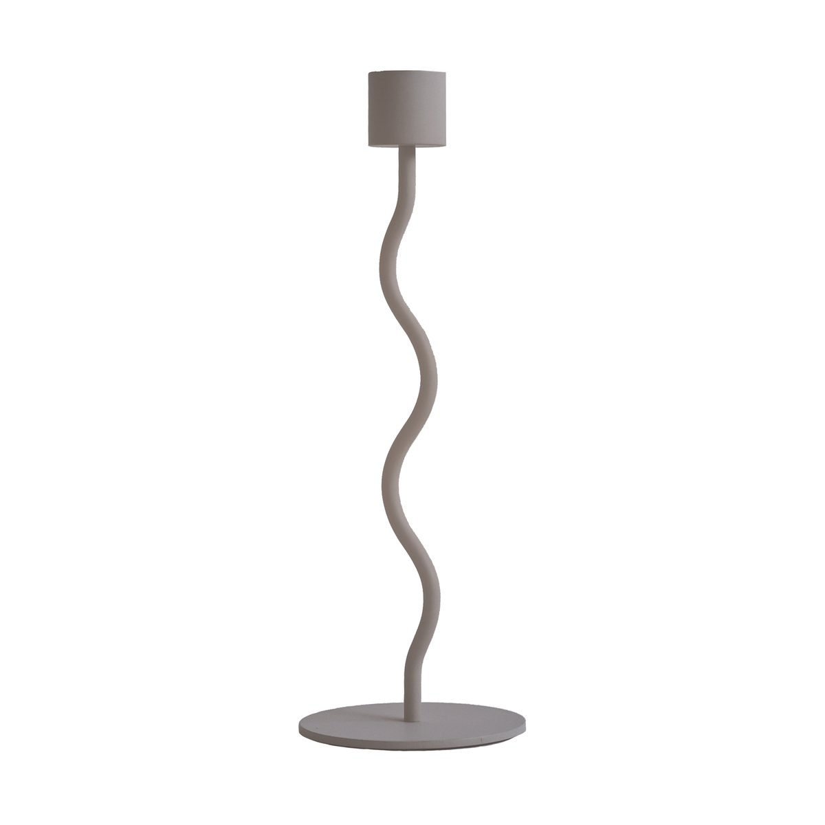 Cooee Design Curved candle holder 23 cm Taupe | Scandinavian Design | Candle holders | Grey