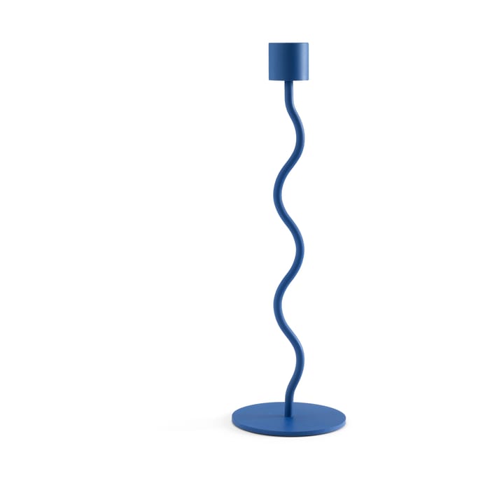 Curved candle holder 26 cm - Cobalt Blue - Cooee Design