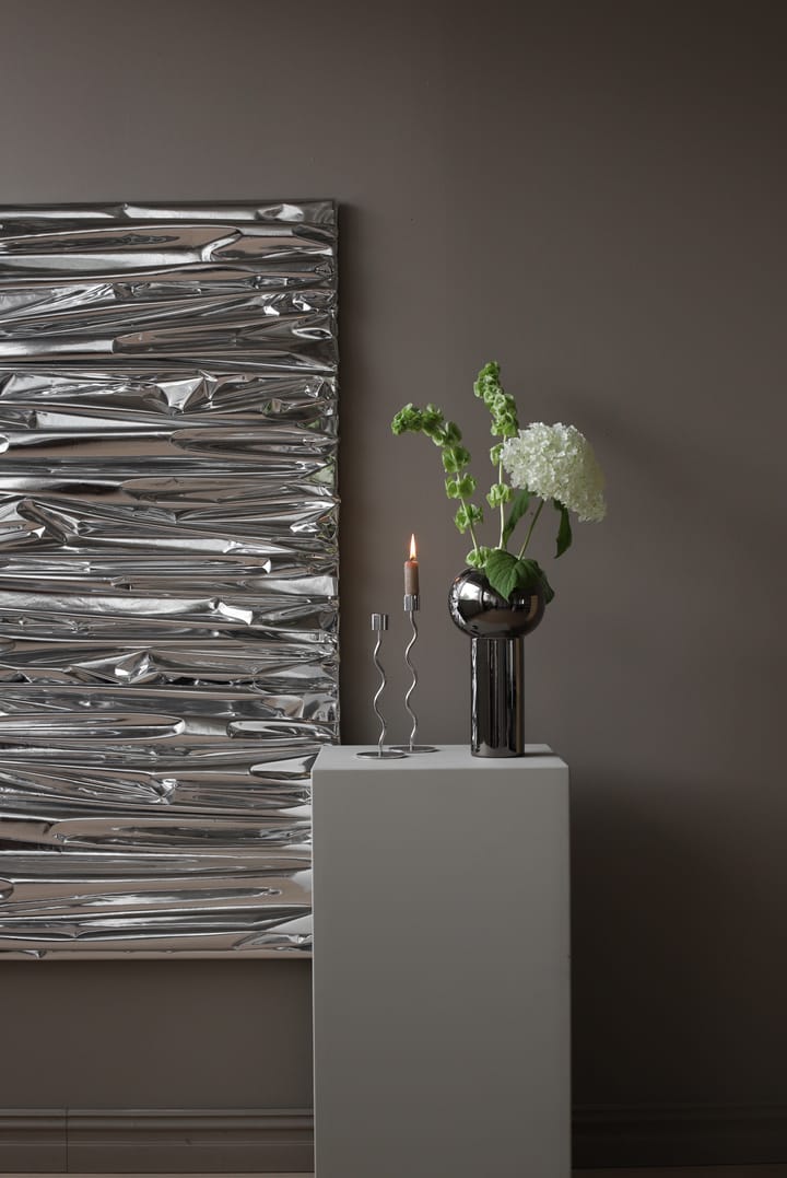 Curved candle holder 26 cm - Rostfritt stål - Cooee Design