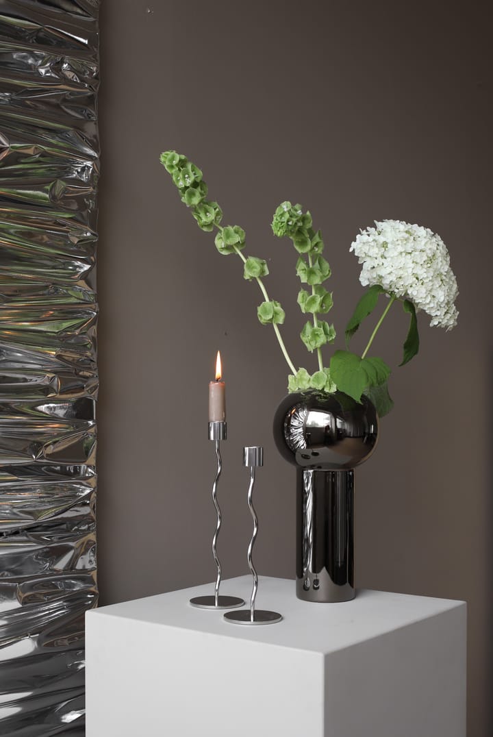 Curved candle holder 26 cm - Rostfritt stål - Cooee Design