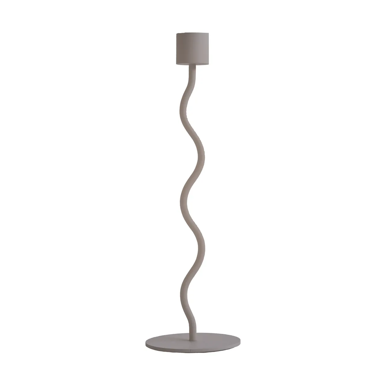 Cooee Design Curved candle holder 26 cm Taupe | Scandinavian Design | Candle holders | Grey