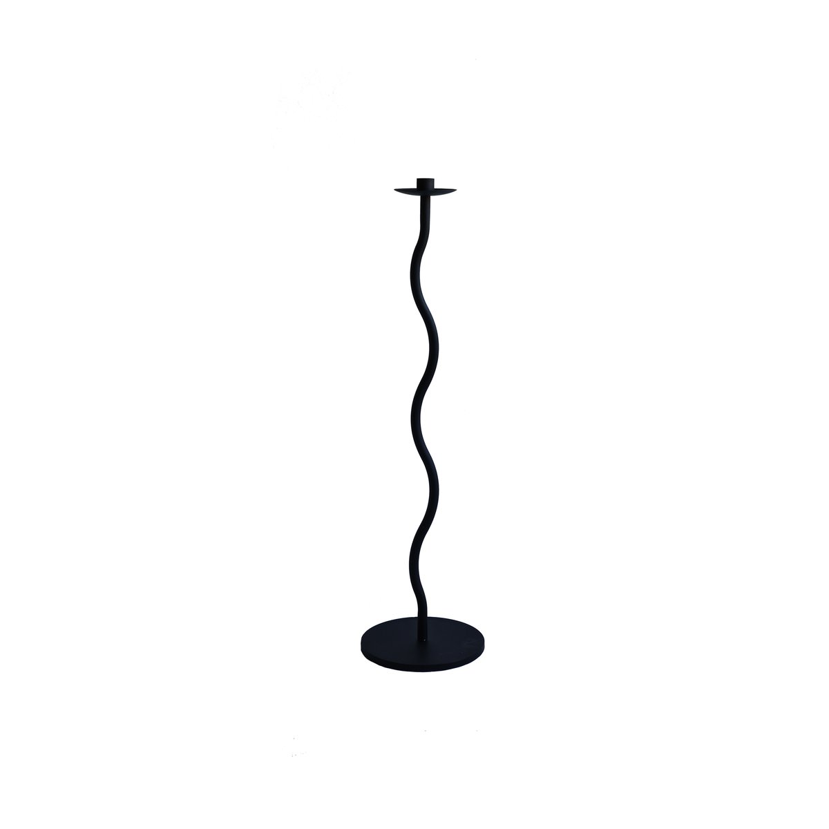 Cooee Design Curved candle holder 75 cm Black | Scandinavian Design | Candle holders | Black