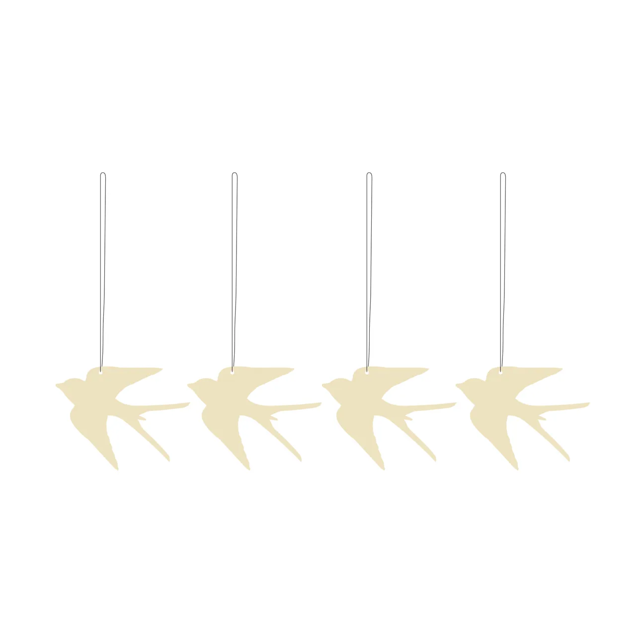 Easter Deco bird Easter decoration 4-pack, Light yellow Cooee Design