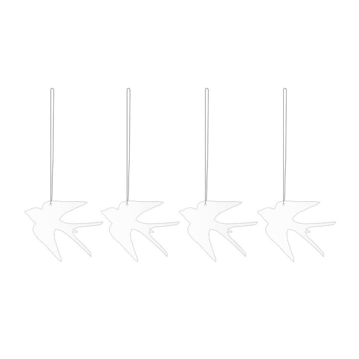 Easter Deco bird Easter decoration 4-pack - White - Cooee Design