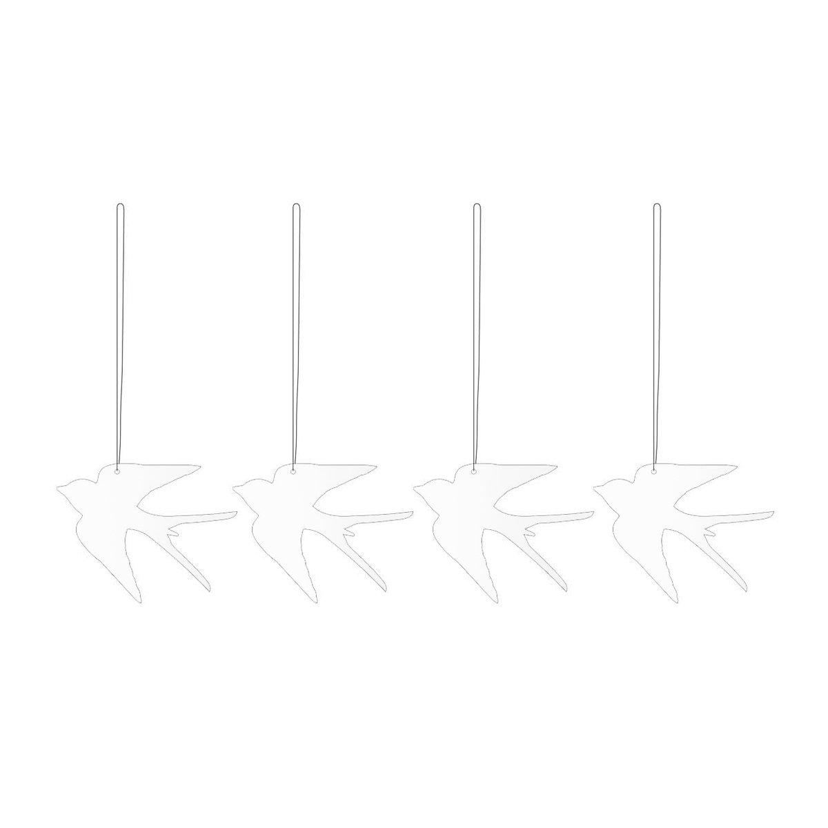 Cooee Design Easter Deco bird Easter decoration 4-pack White