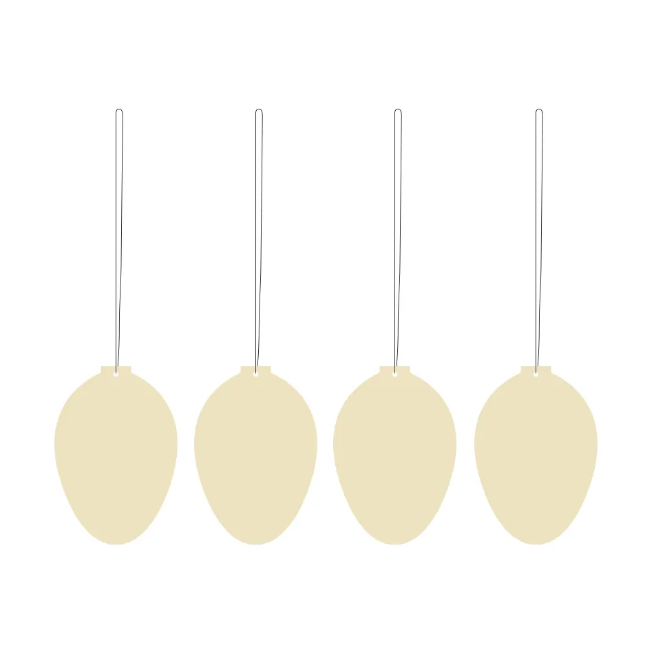 Easter Deco eggEaster decoration 4-pack, Light yellow Cooee Design