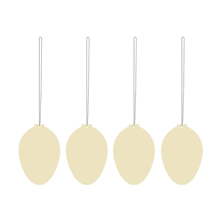 Easter Deco eggEaster decoration 4-pack - Light yellow - Cooee Design