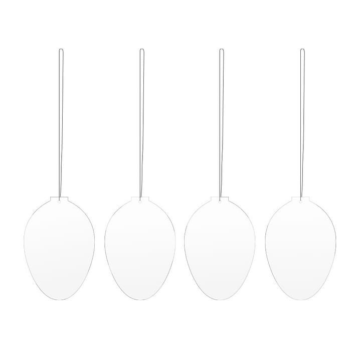 Easter Deco eggEaster decoration 4-pack - White - Cooee Design