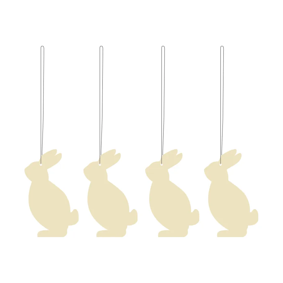Easter Deco hare Easter decoration 4-pack, Light yellow Cooee Design