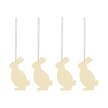 Easter Deco hare Easter decoration 4-pack - Light yellow - Cooee Design