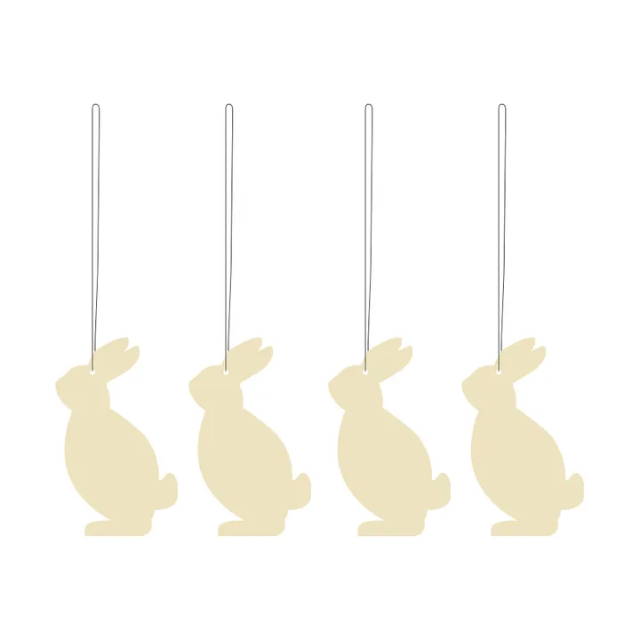 Easter Deco hare Easter decoration 4-pack - Light yellow - Cooee Design