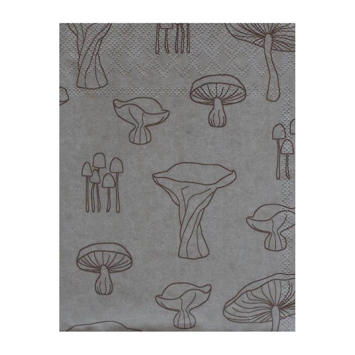 Fungi napkin 33x33 cm 20-pack - Sand-hazelnut - Cooee Design