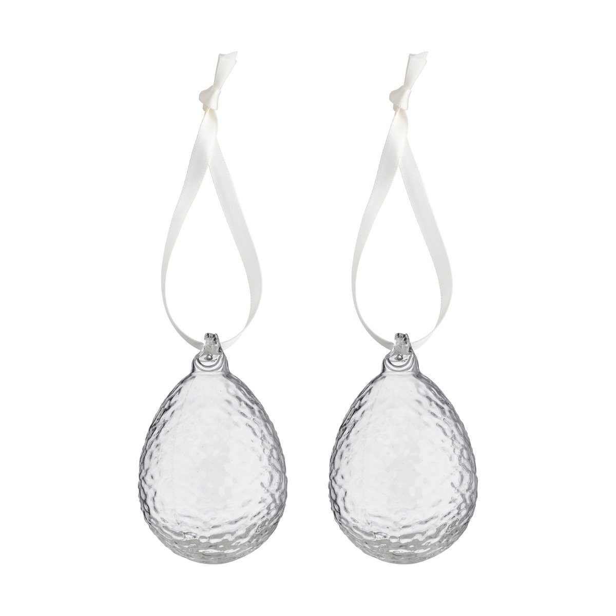 Cooee Design Gry egg Easter pendant 2-pack Clear | Scandinavian Design | Decorative accessories | Transparent