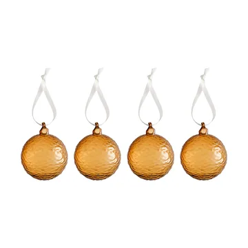 Gry Marble Christmas bauble Ø8 cm - Cognac - Cooee Design