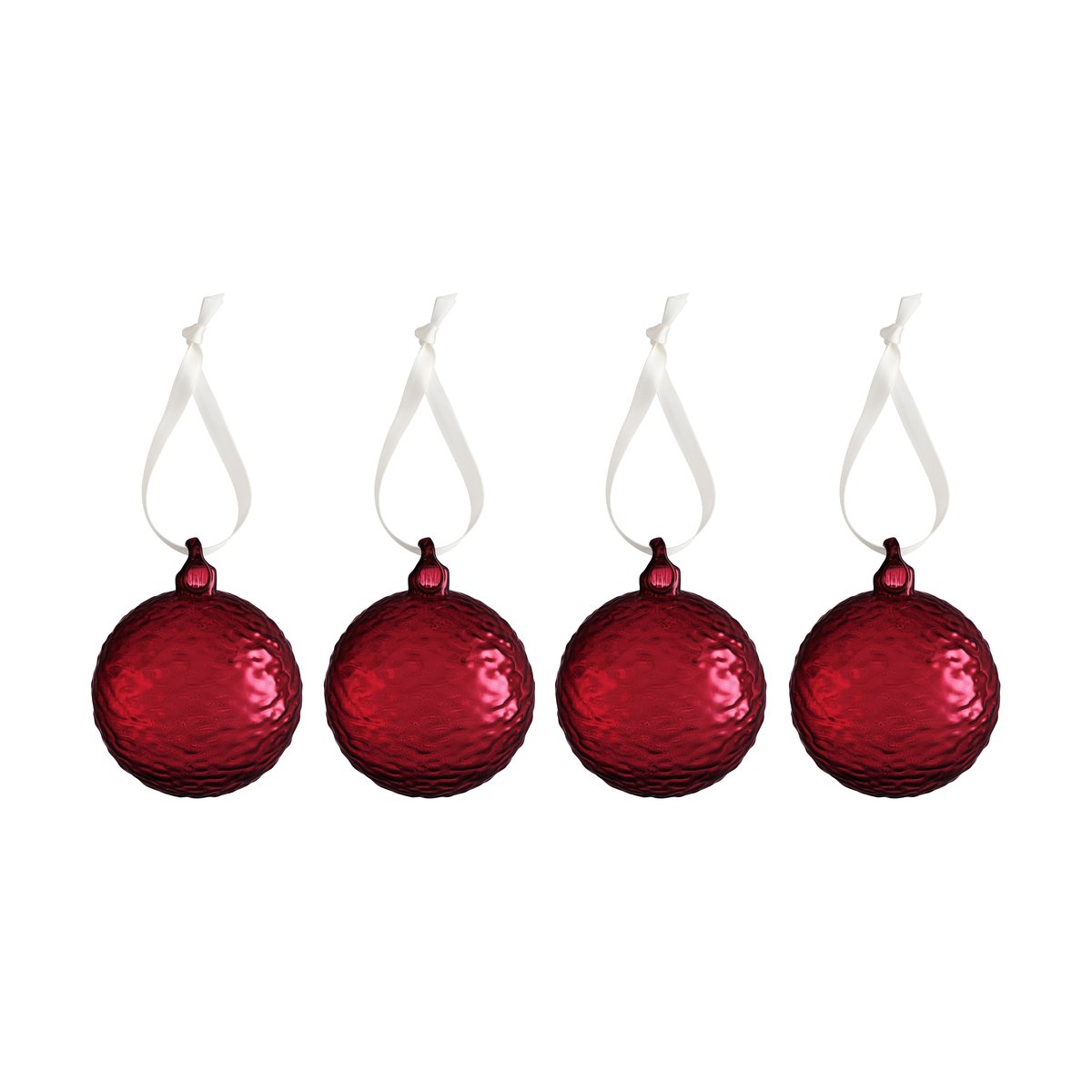Cooee Design Gry Marble Christmas bauble o8 cm Deep red