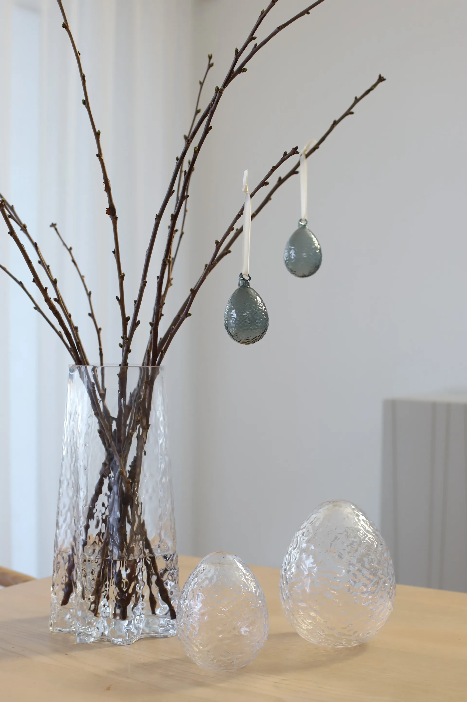 Gry standing egg 12 cm, Clear Cooee Design