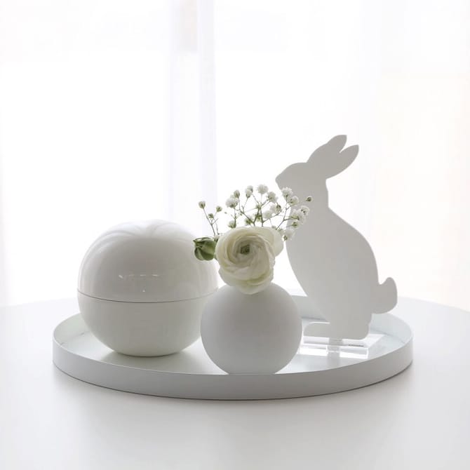 Hare Easter decoration 18 cm - white - Cooee Design