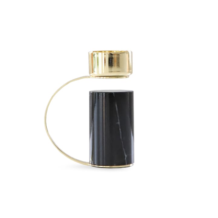 Heavy candle holder, nero marquina Cooee Design