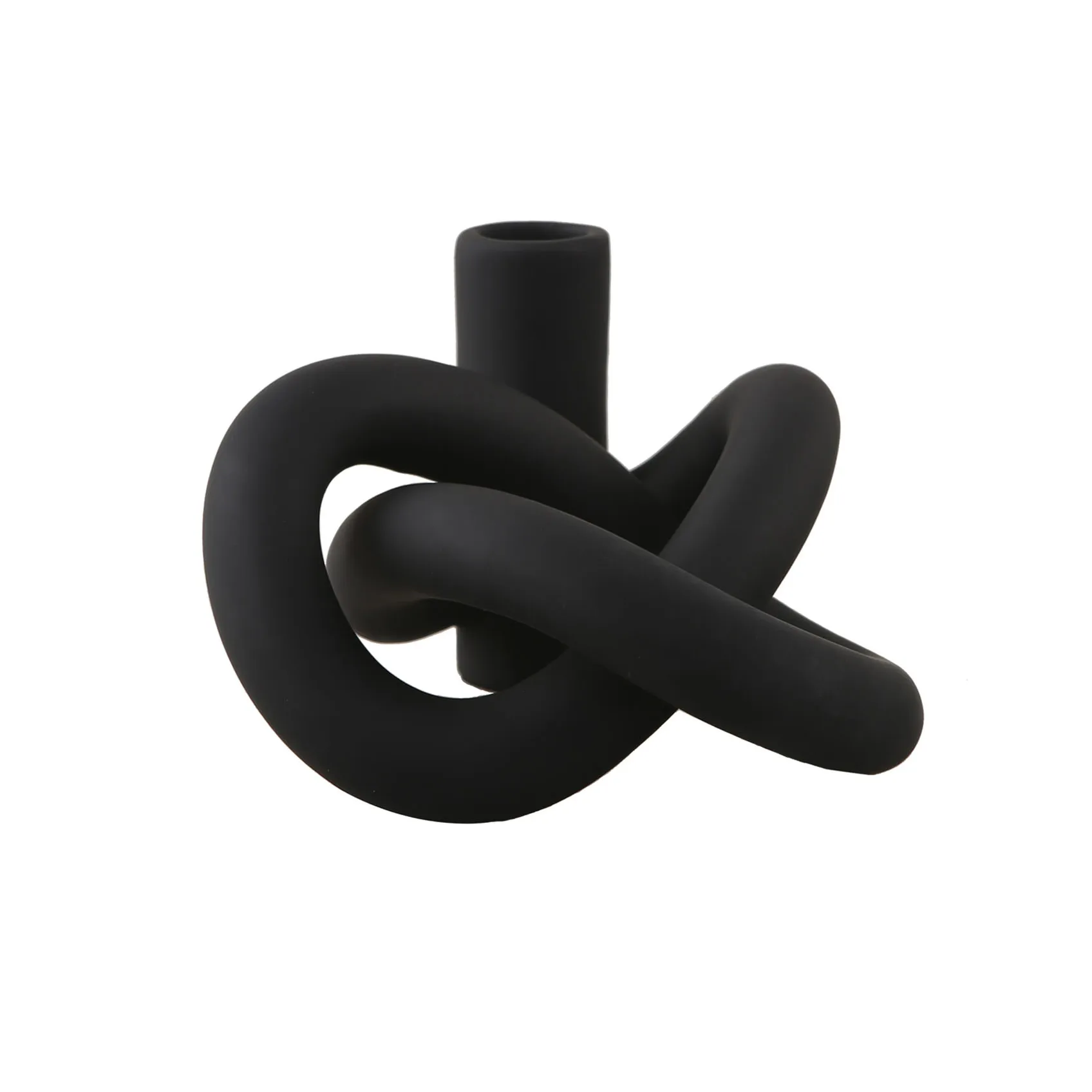 Lykke One candlestick, black Cooee Design