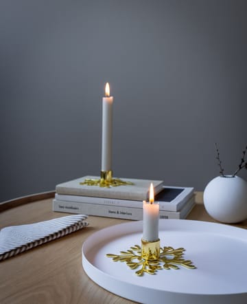 Mistletoe candle sticks - brass - Cooee Design