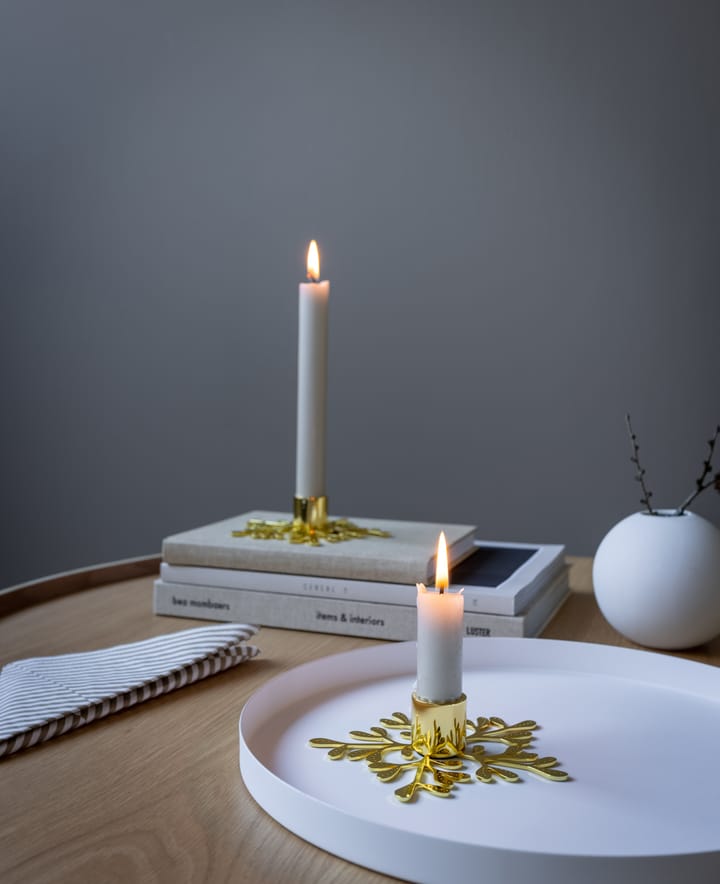Mistletoe candle sticks, brass Cooee Design