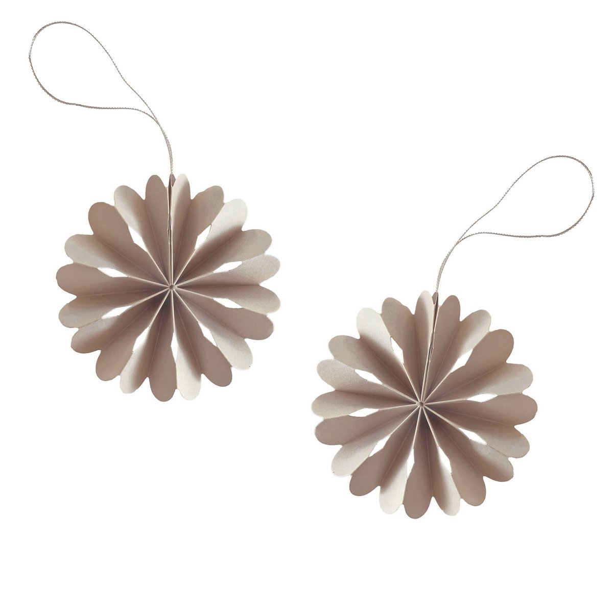 Cooee Design Paper Flowers Christmas ornament sand | Scandinavian Design | Christmas decorations | Beige