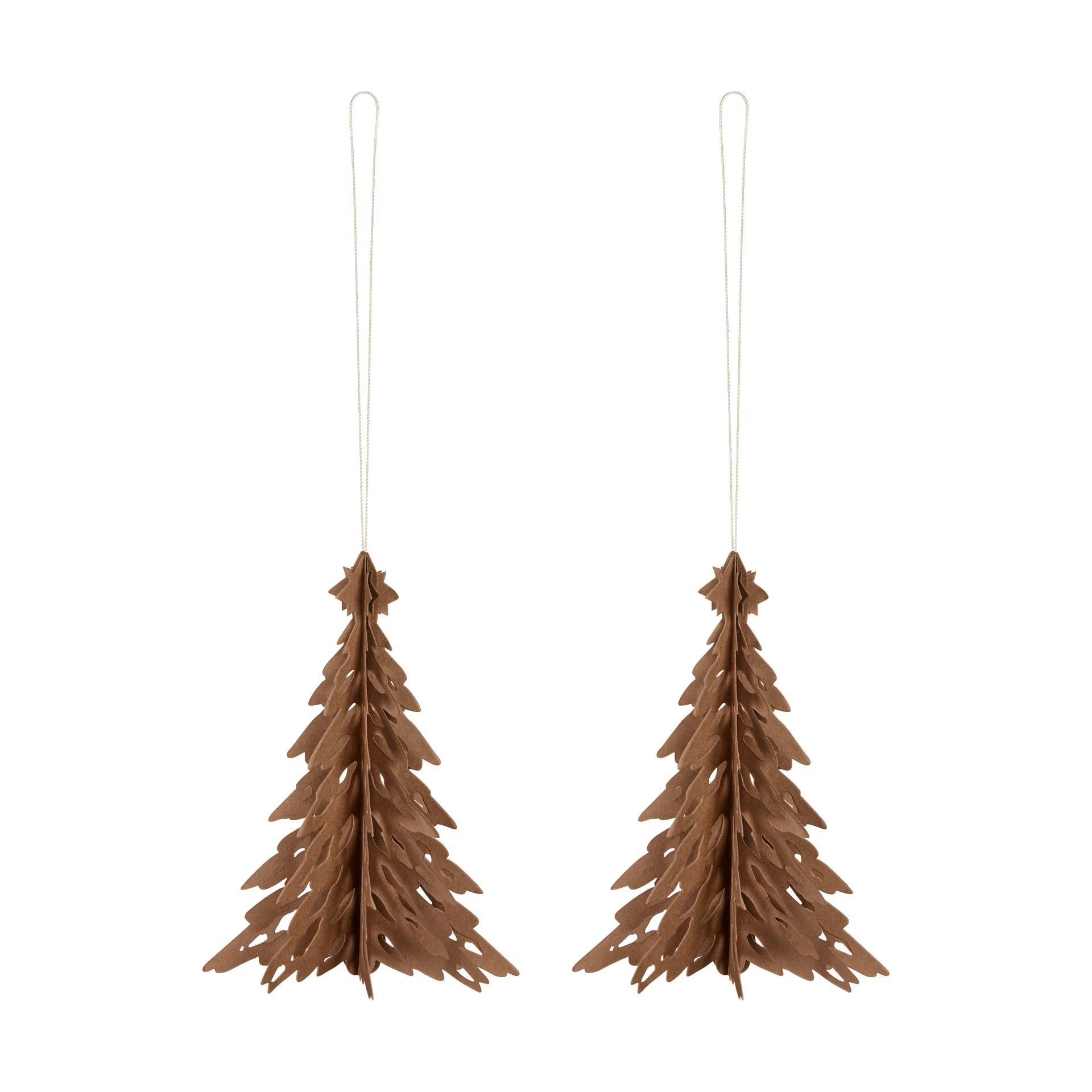 Paper Pinetree decoration hanger 2-pack, Coffee Cooee Design