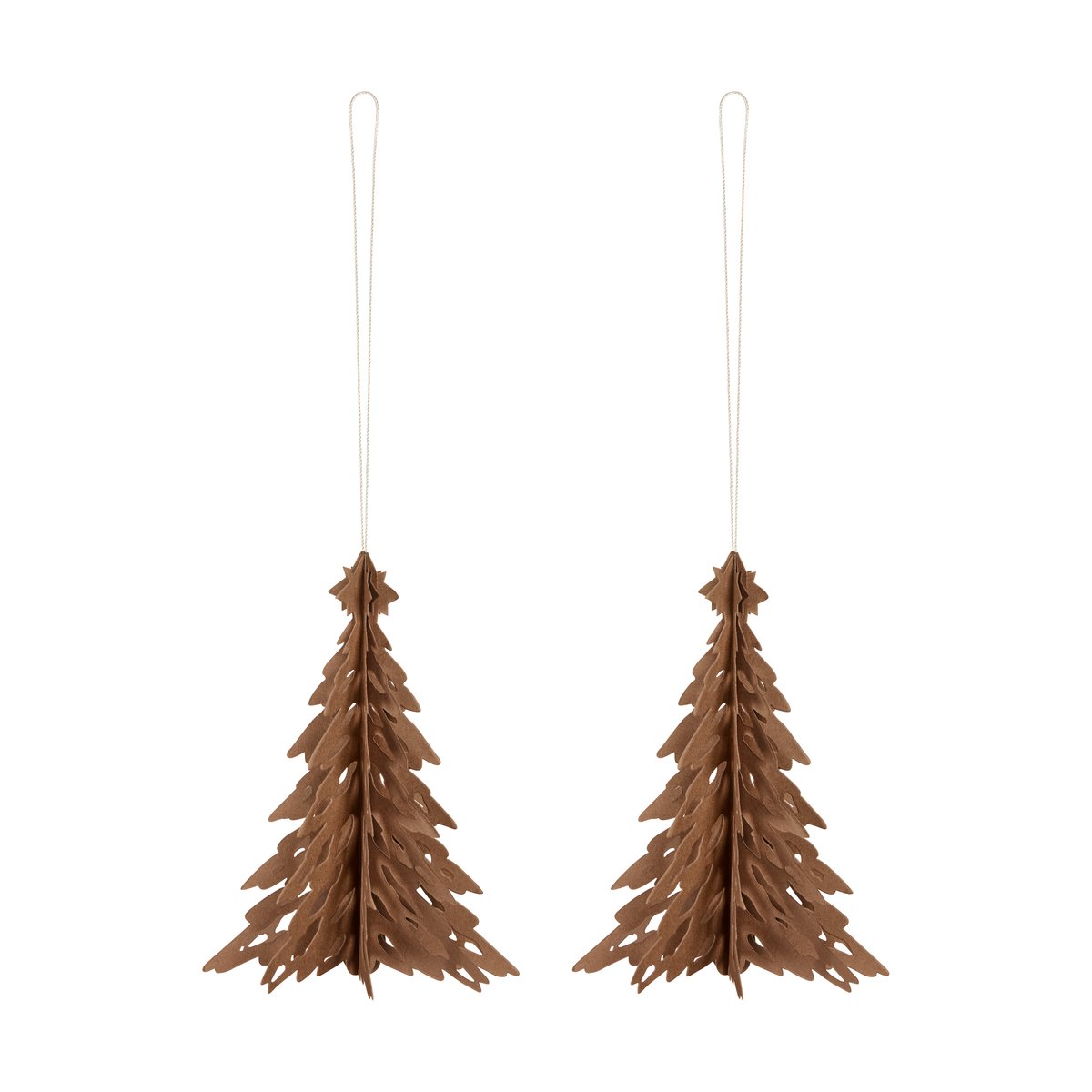Cooee Design Paper Pinetree decoration hanger 2-pack Coffee