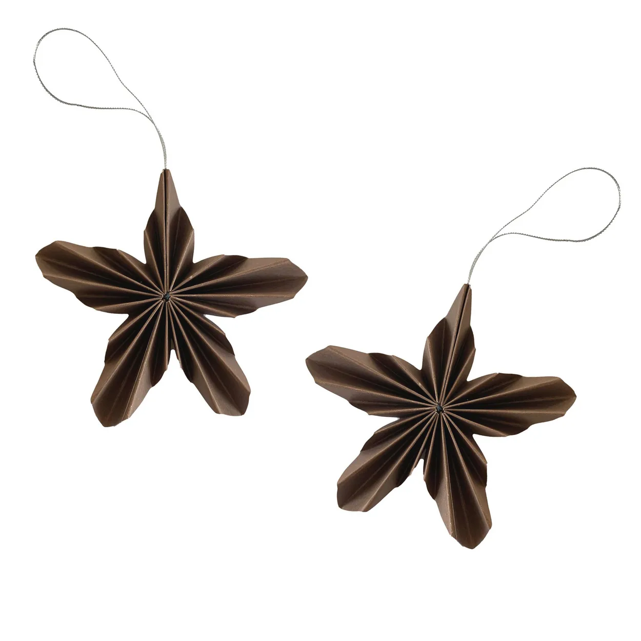 Cooee Design Paper Stars Christmas ornament coffee | Scandinavian Design | Christmas decorations | Brown