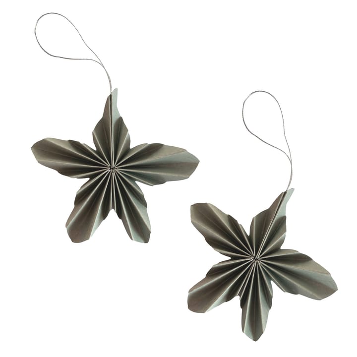 Paper Stars Christmas ornament - sage green - Cooee Design