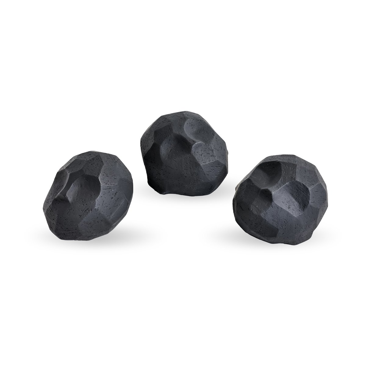 Cooee Design Pebble heads sculpture 3-pack Coal | Scandinavian Design | Porcelain figurines & sculptures | Black