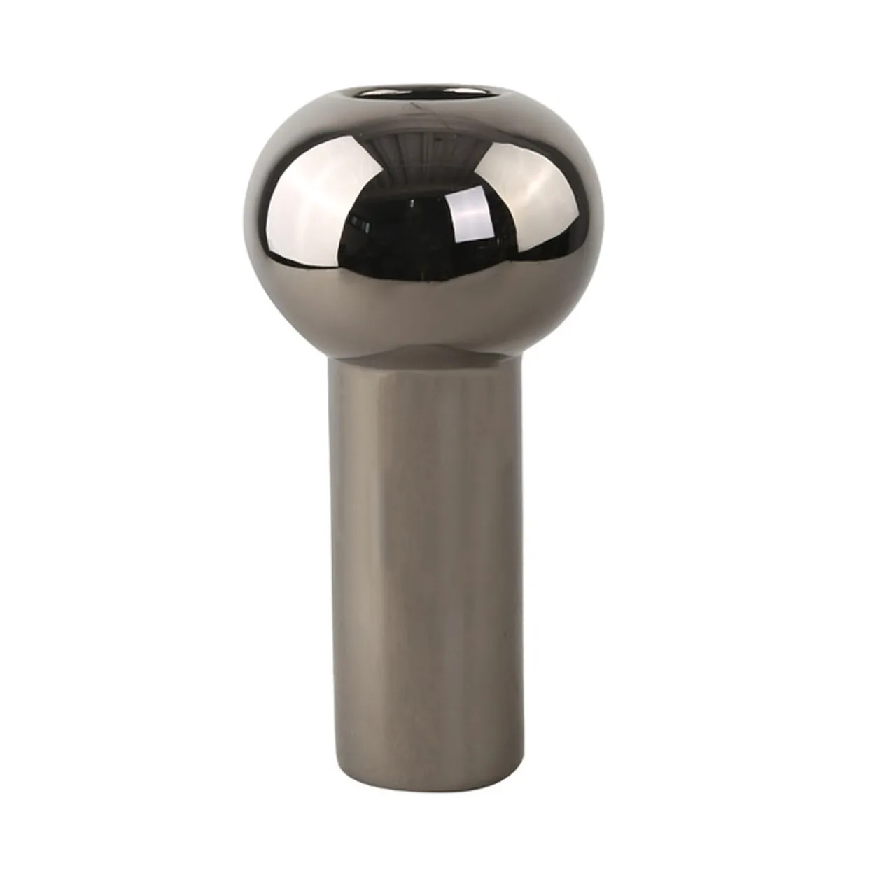 Cooee Design Pillar vase 24 cm Dark Silver | Scandinavian Design | Vases | Silver-coloured