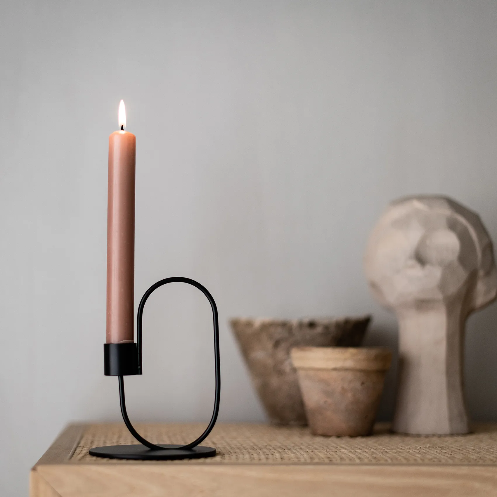 Swoop candle sticks, black Cooee Design