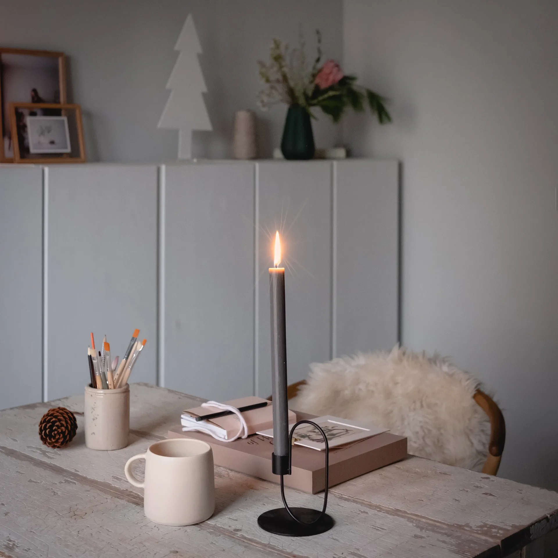 Swoop candle sticks, black Cooee Design