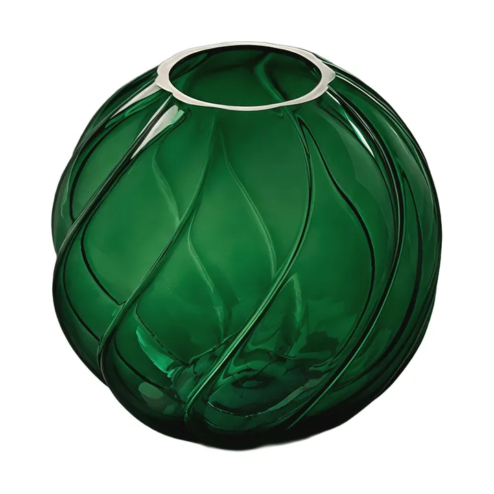 Twist ball vase 12 cm - Forest green - Cooee Design